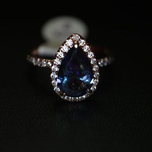 Ring Bomb Party RBP2719 Teardrop Dreams Blue Rainbow Size 9 NWT